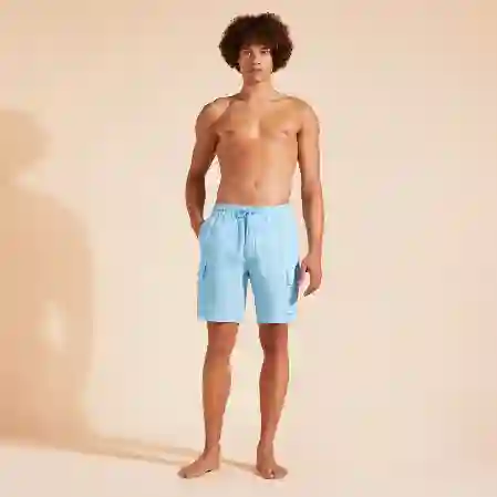 صورة Erkek Baie Keten Bermuda