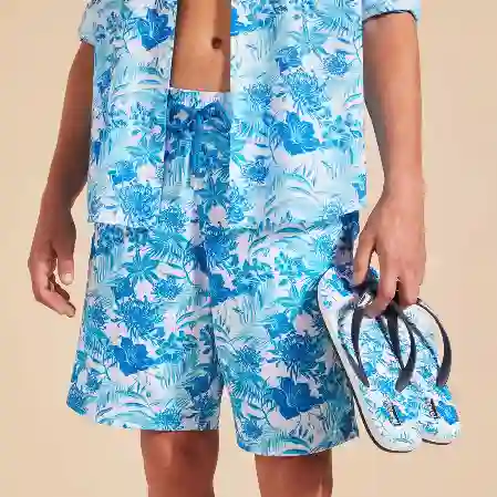 صورة Erkek Tahiti Flowers Copp Terlik