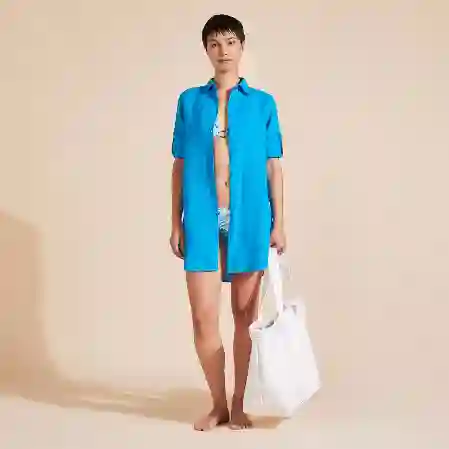 صورة Kadın Fragance Keten Gömlek