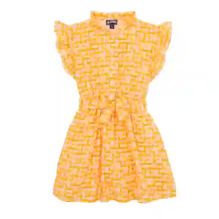 صورة Kız Çocuk Turtle Vichy Ganache Elbise