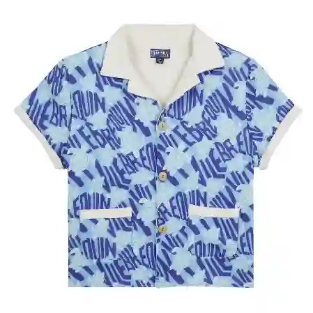 صورة Erkek Çocuk Ronde des Tortues Logo Galet Gömlek